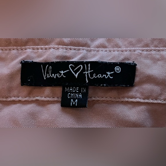 Velvet Heart Women’s Dusty Rose Long Sleeve Blouse M - Picture 3 of 4